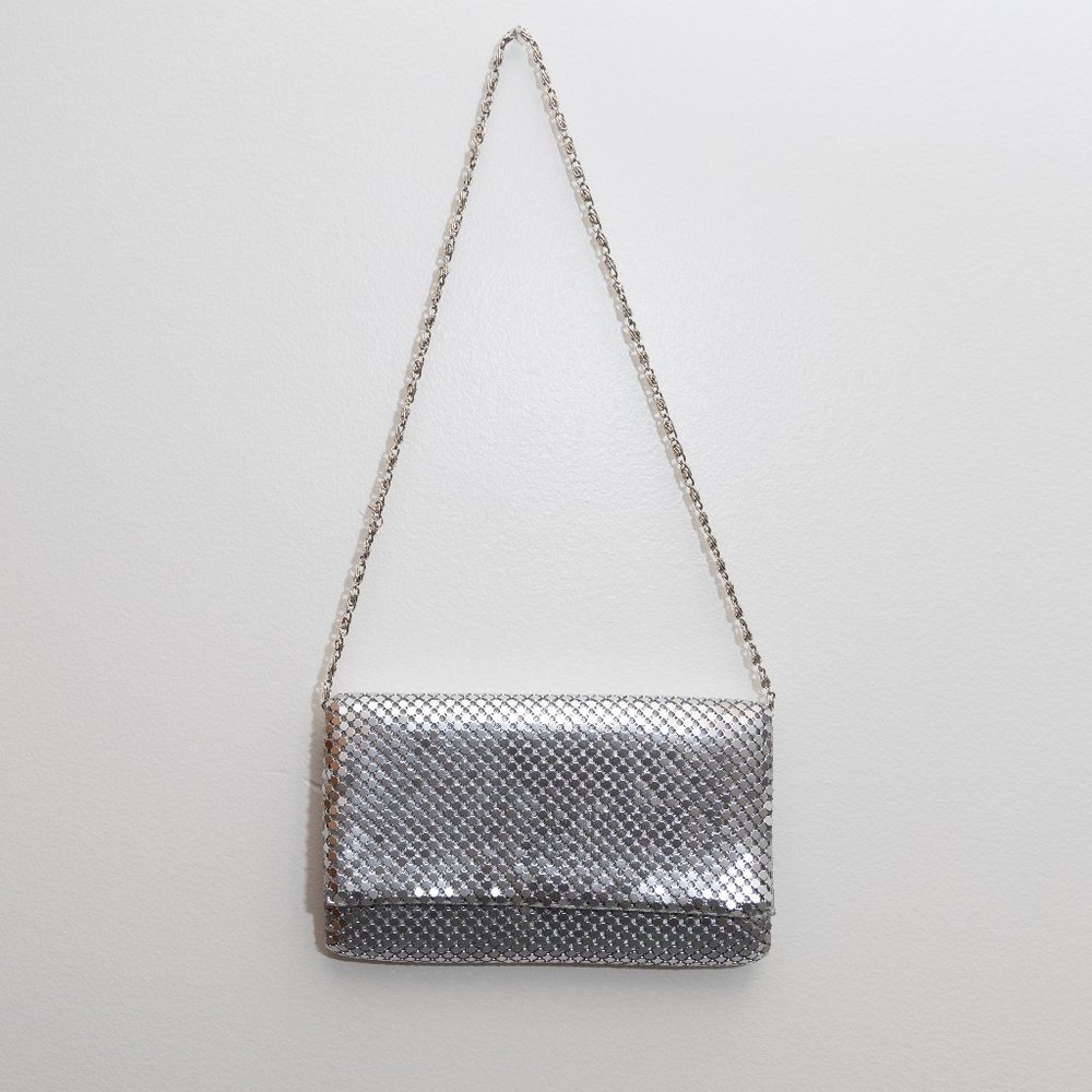 Silver mini bag clutch